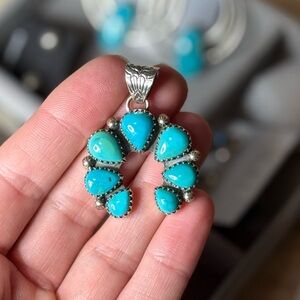 Turquoise Naja Sterling Silver Pendant